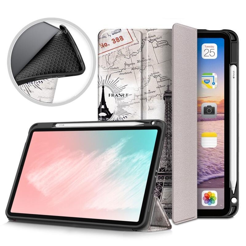 Patte intelligens PU bőr pénztárca tok iPad Air (2020)/Air (2022) - Eiffel-toronyhoz
