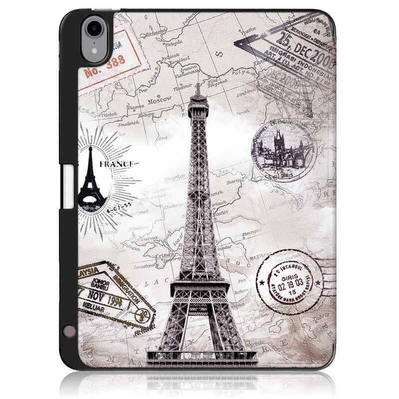 Patte intelligens PU bőr pénztárca tok iPad Air (2020)/Air (2022) - Eiffel-toronyhoz