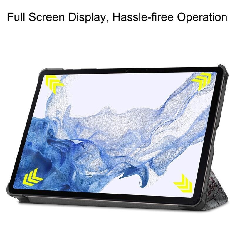 Patte smart PU bőr tablet tok Samsung Galaxy Tab S8 - Eiffel torony