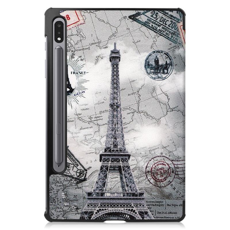 Patte smart PU bőr tablet tok Samsung Galaxy Tab S8 - Eiffel torony