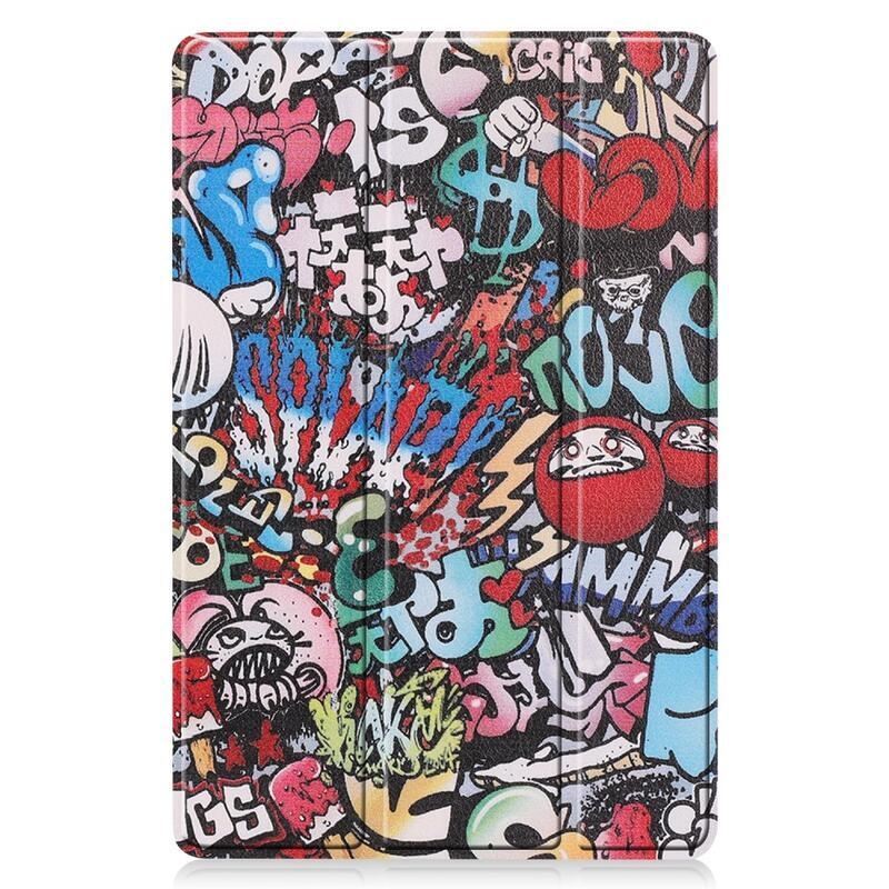 Patte okos PU bőr tablet tok Samsung Galaxy Tab S8 - graffiti