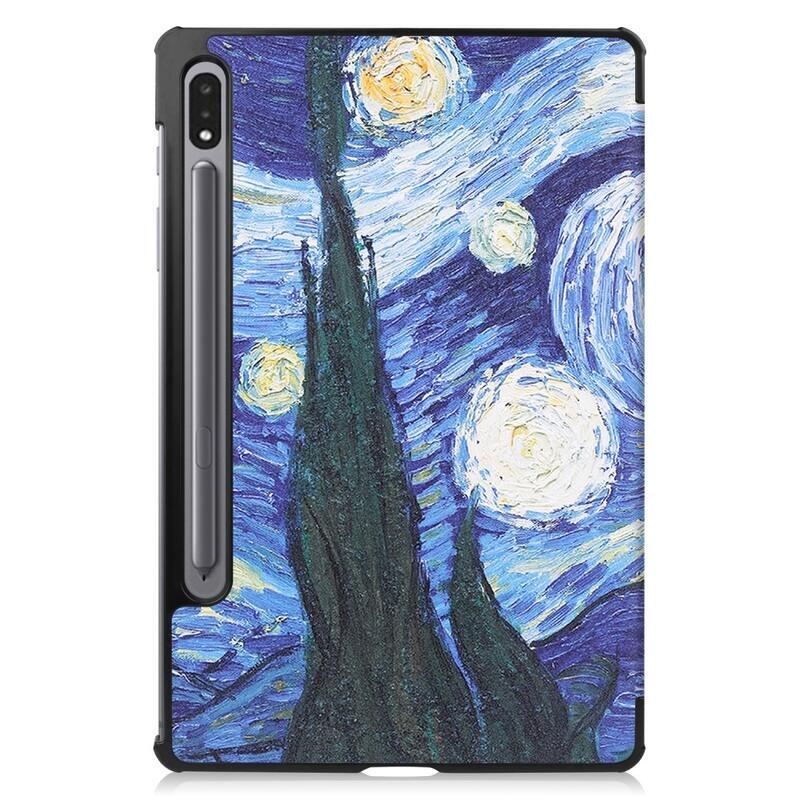 Patte okos PU bőr tablet tok Samsung Galaxy Tab S8 - olajfestmény