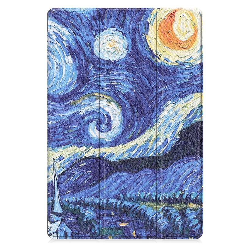Patte okos PU bőr tablet tok Samsung Galaxy Tab S8 Plus - olajfestmény