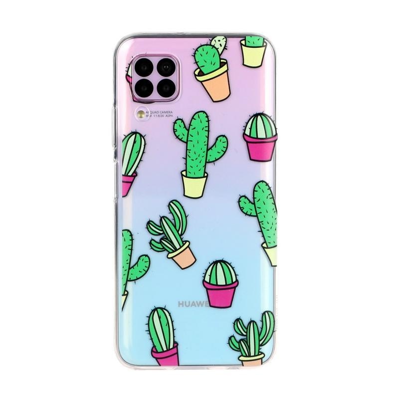 Patte gél tok mobil Huawei P40 Lite - kaktuszok