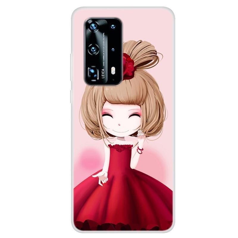 Patte zselés tok mobil Huawei P40 Pro - aranyos lány