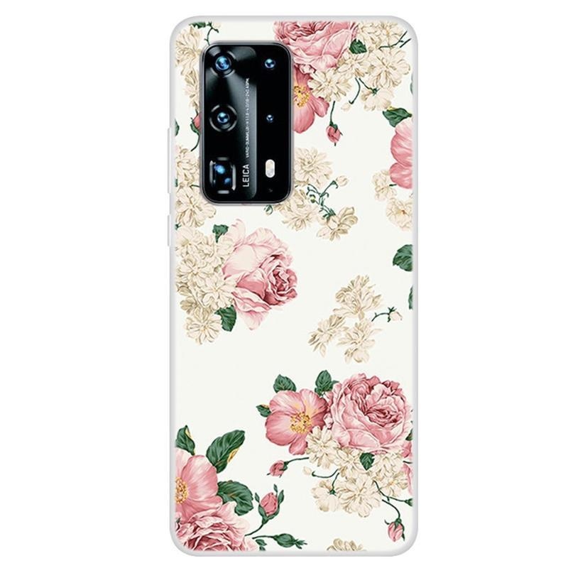 Patte zselés tok mobil Huawei P40 Pro - rózsaszínű