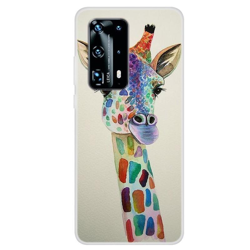 Patte zselés tok mobil Huawei P40 Pro - zsiráf