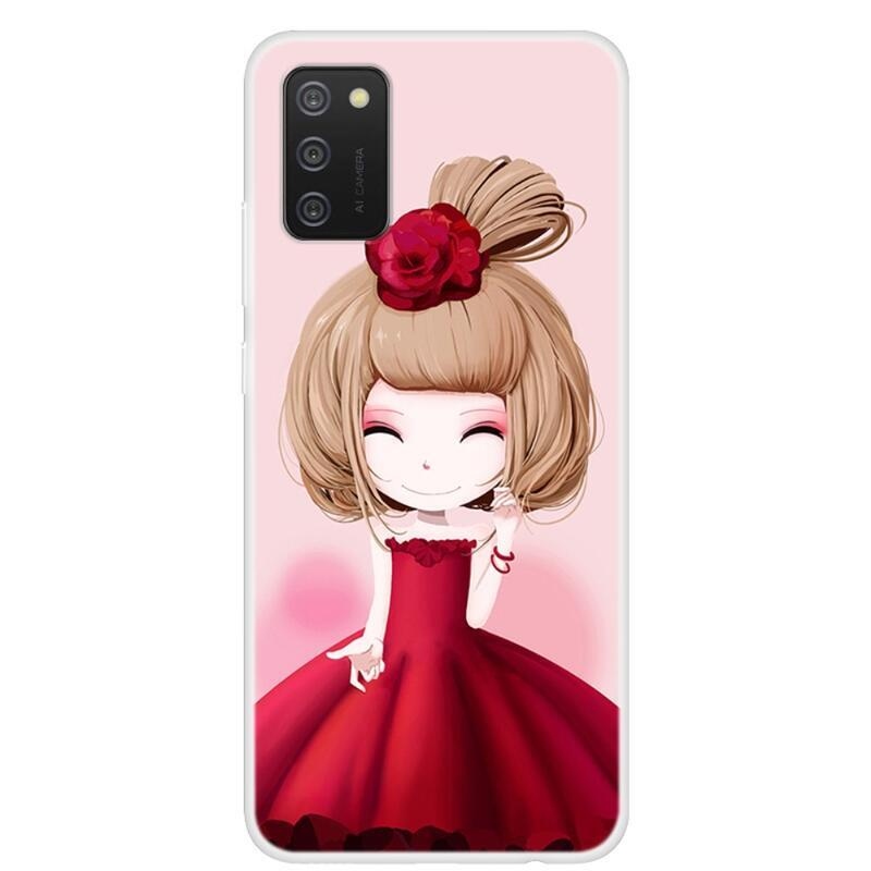 Zselés tok mobiltelefonhoz Samsung Galaxy A02s (164.2x75.9x9.1mm) - lány ruhába öltözve