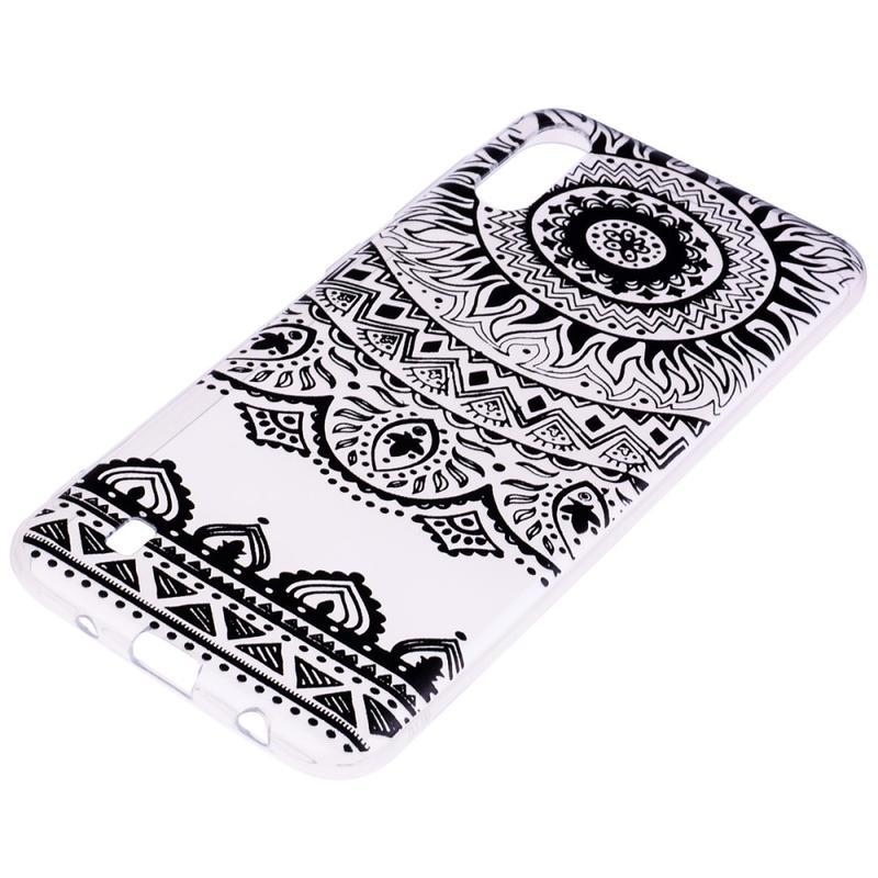 Zselés tok mobilhoz Samsung Galaxy A10 - fekete mandala
