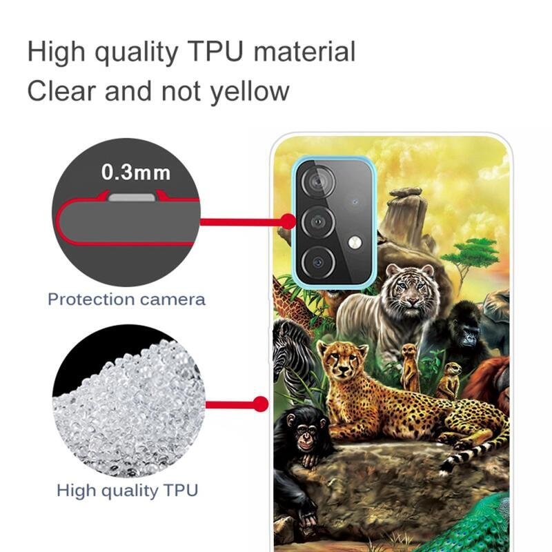 Patte gél tok mobil Samsung Galaxy A32 4G - állatvilág