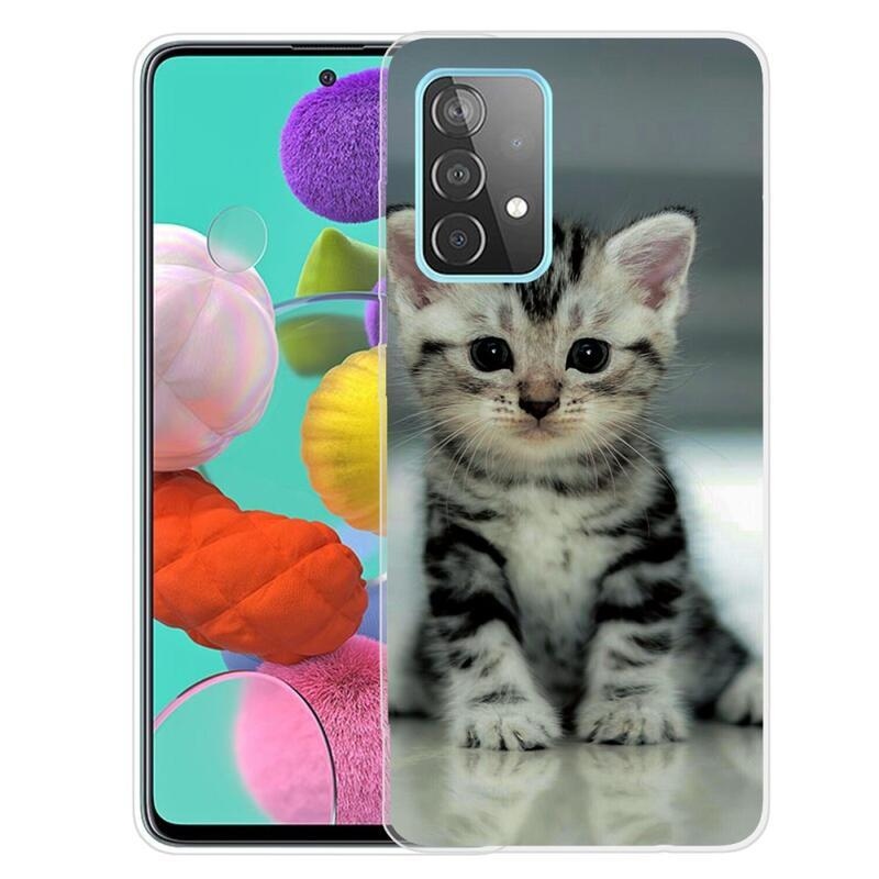 Zselés tok Samsung Galaxy A72 5G - cuki cica - Samsung Galaxy A72 5G-hez