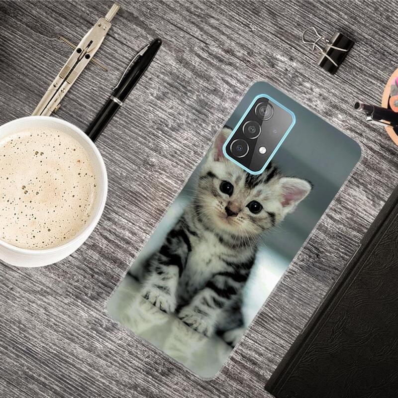 Zselés tok Samsung Galaxy A72 5G - cuki cica - Samsung Galaxy A72 5G-hez
