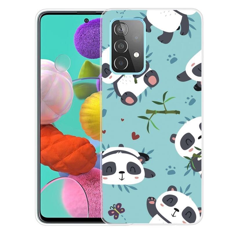 Patte zselés tok mobil Samsung Galaxy A72 5G - vidám pandák