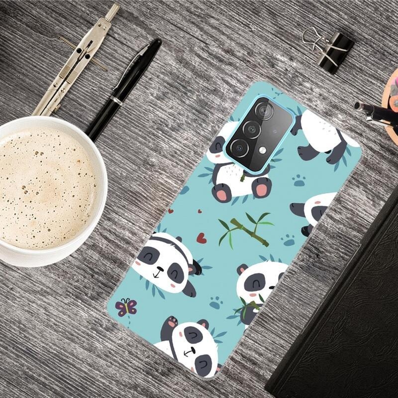 Patte zselés tok mobil Samsung Galaxy A72 5G - vidám pandák