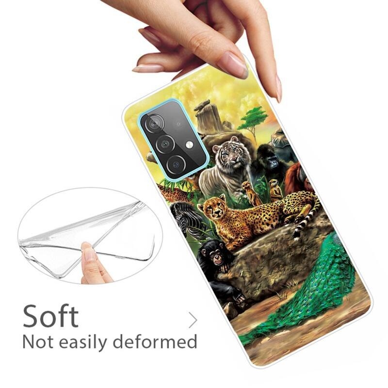 Patte zselés tok Samsung Galaxy A72 5G - állatvilág