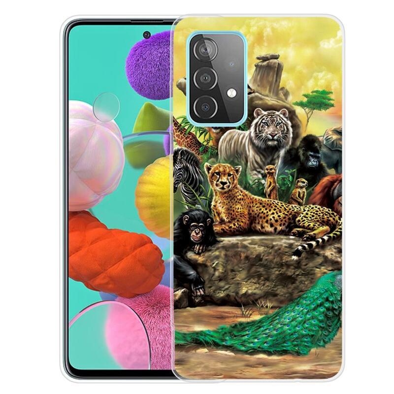 Patte zselés tok Samsung Galaxy A72 5G - állatvilág