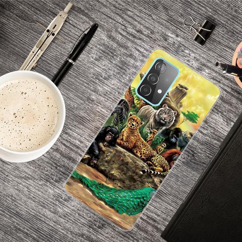 Patte zselés tok Samsung Galaxy A72 5G - állatvilág