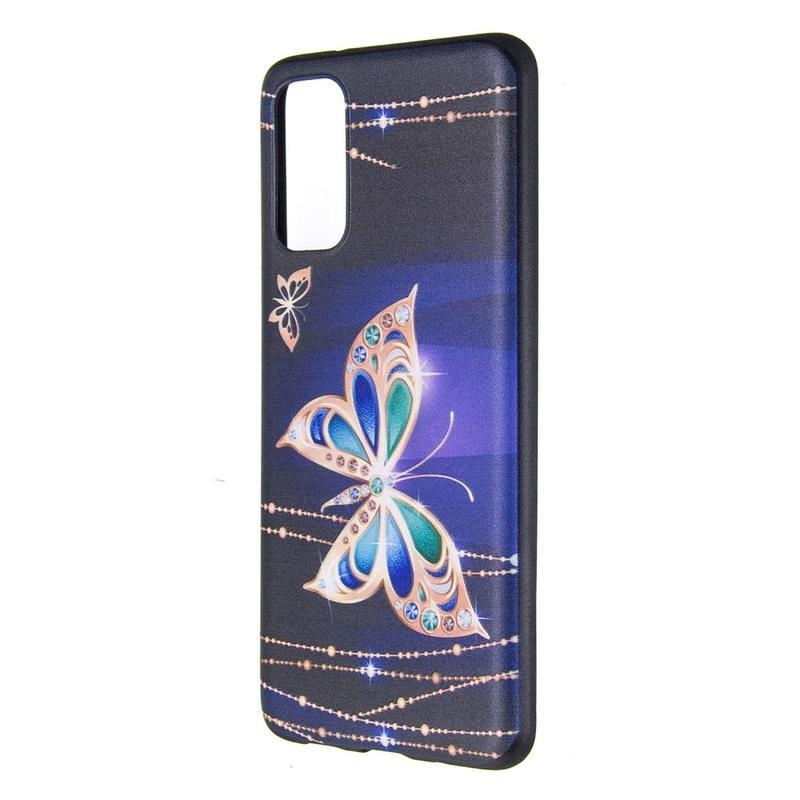 Patte zselés tok Samsung Galaxy S20 - színes pillangó
