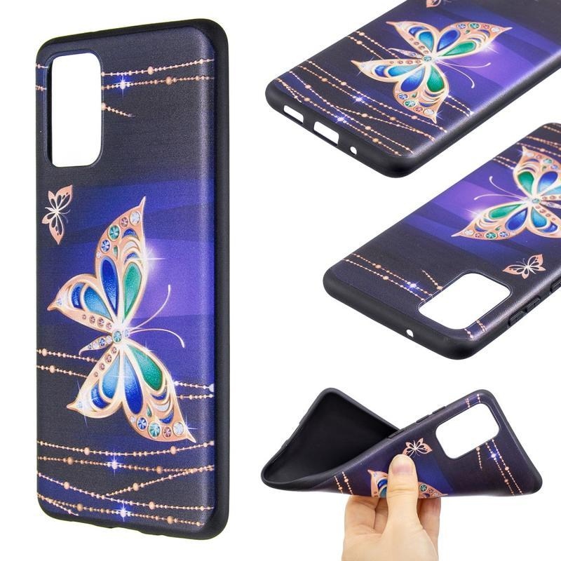 Patte zselés tok mobil Samsung Galaxy S20 Plus - színes pillangó