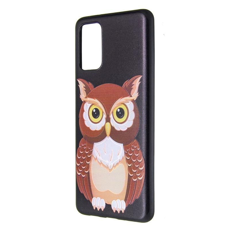 Zselés tok Samsung Galaxy S20 Plus készülékhez - barna bagoly