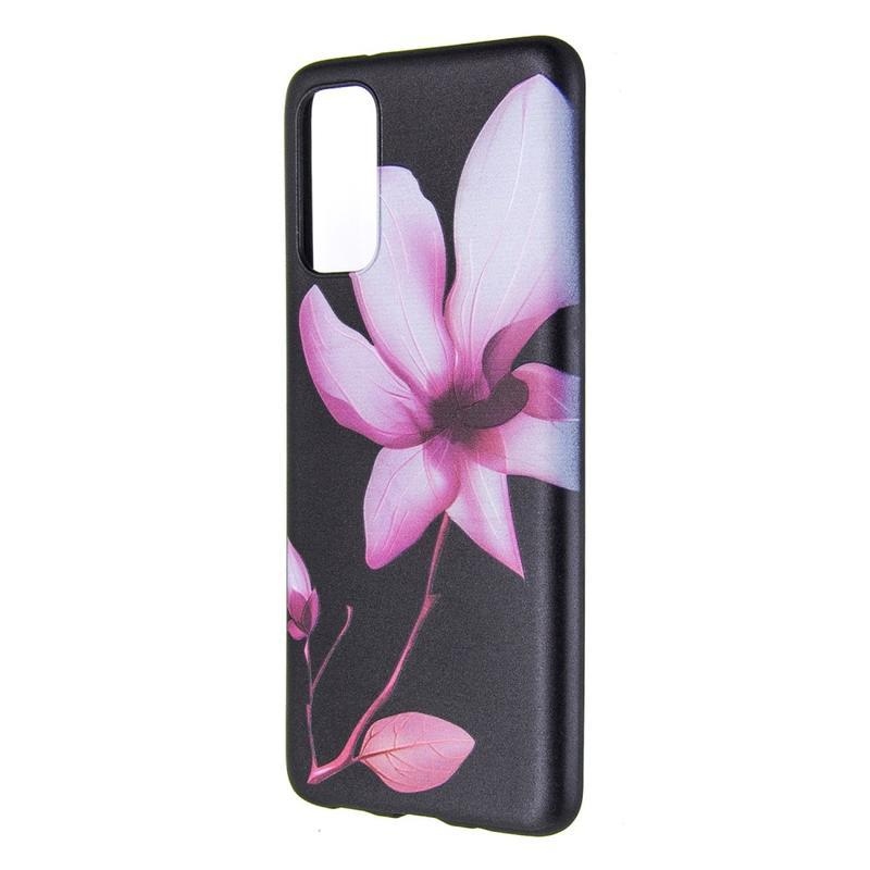 Zselés tok Samsung Galaxy S20 készülékhez - rózsaszín virág