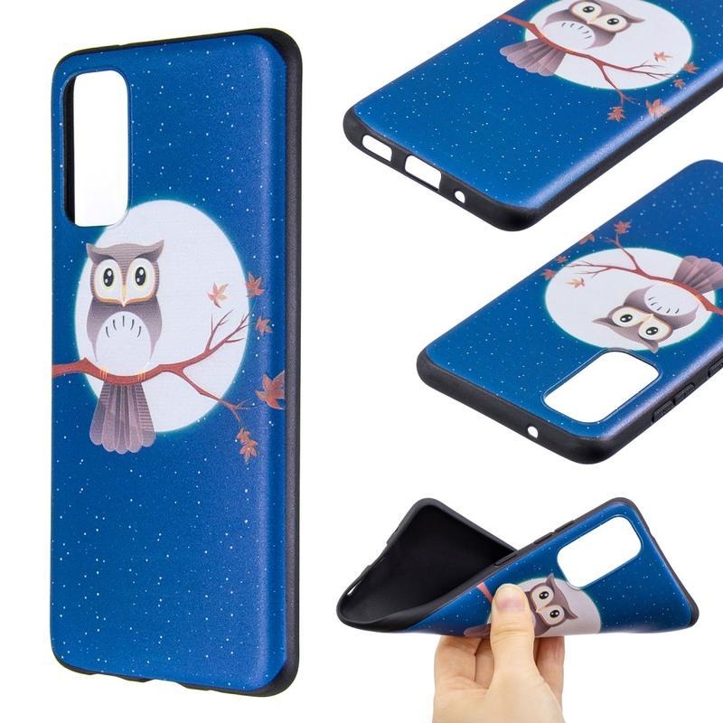 Zselés tok Samsung Galaxy S20 készülékhez - bagoly egy ágon