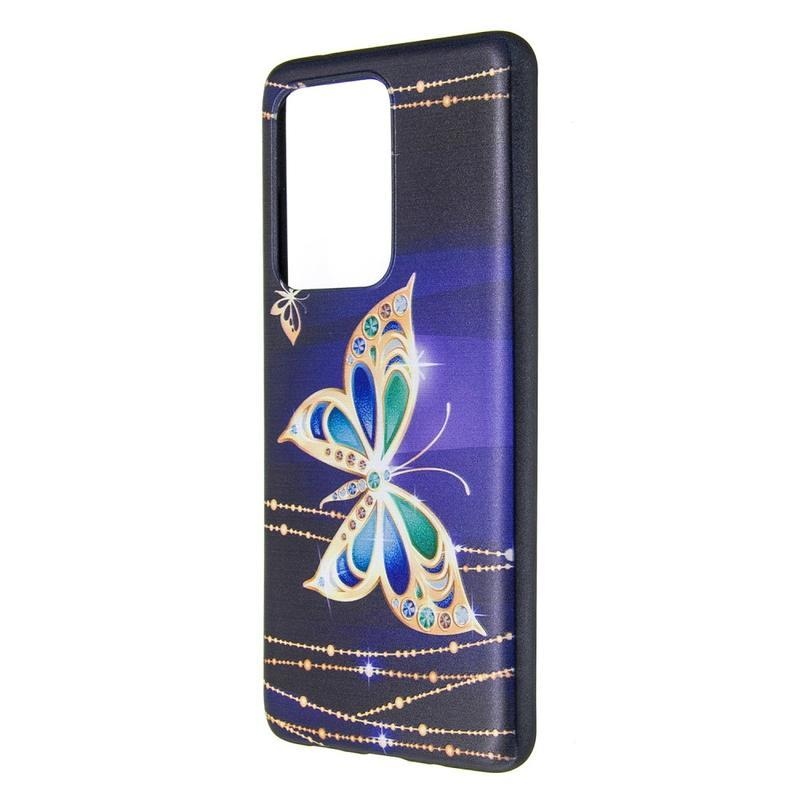 Patte zselés tok mobil Samsung Galaxy S20 Ultra - színes pillangó