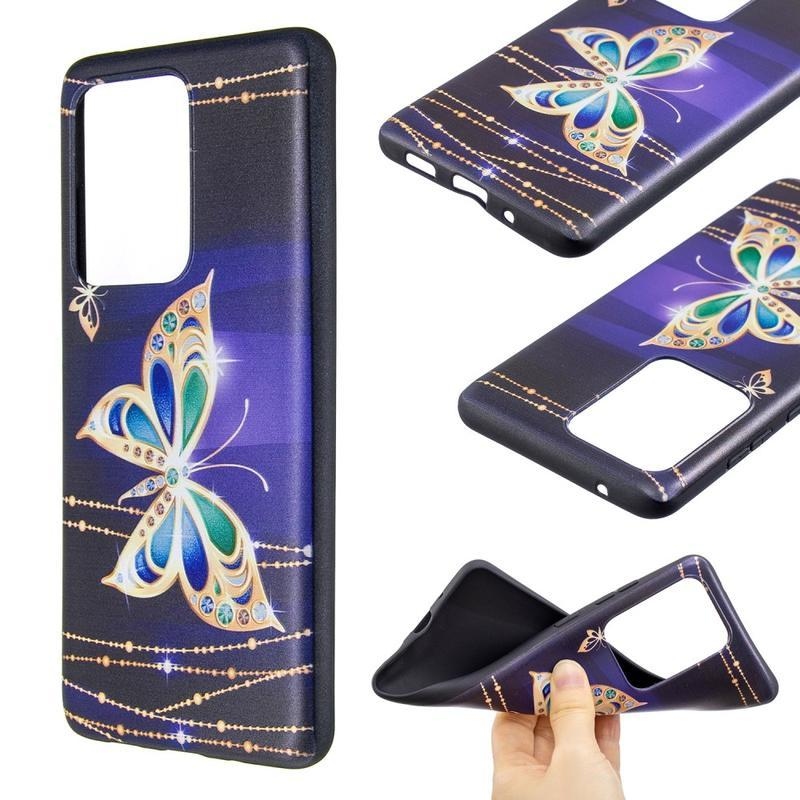 Patte zselés tok mobil Samsung Galaxy S20 Ultra - színes pillangó