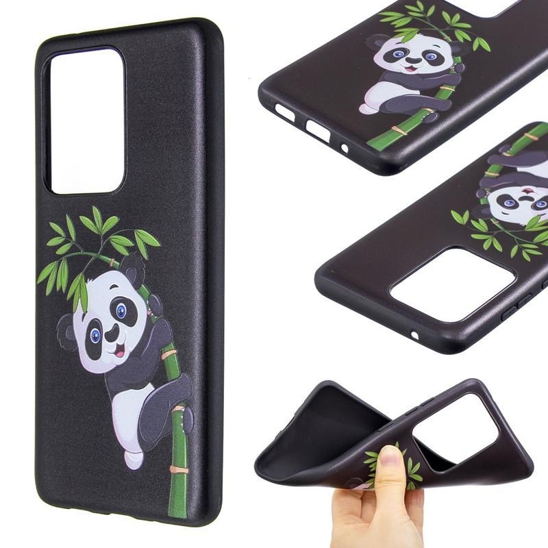 Zselés tok Samsung Galaxy S20 Ultra készülékhez - panda a bambuszon