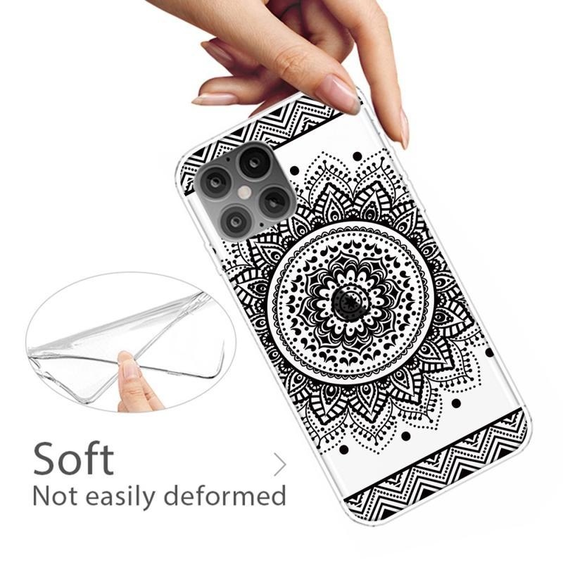 Patte zselés tok iPhone 12 Pro/12 - virág motívumhoz