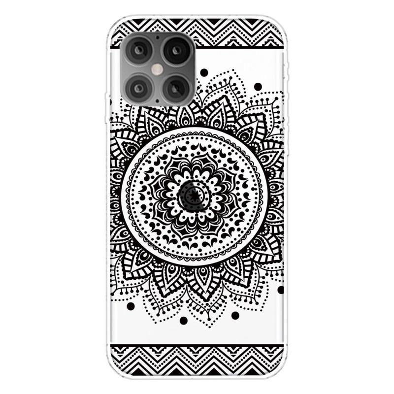 Patte zselés tok iPhone 12 Pro/12 - virág motívumhoz