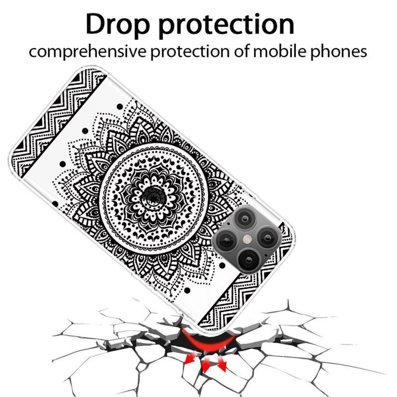 Patte zselés tok iPhone 12 Pro/12 - virág motívumhoz