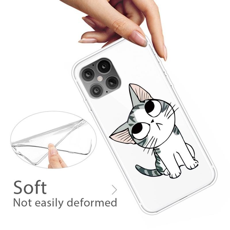 Patte zselés tok iPhone 12 Pro/12 készülékhez - aranyos macska