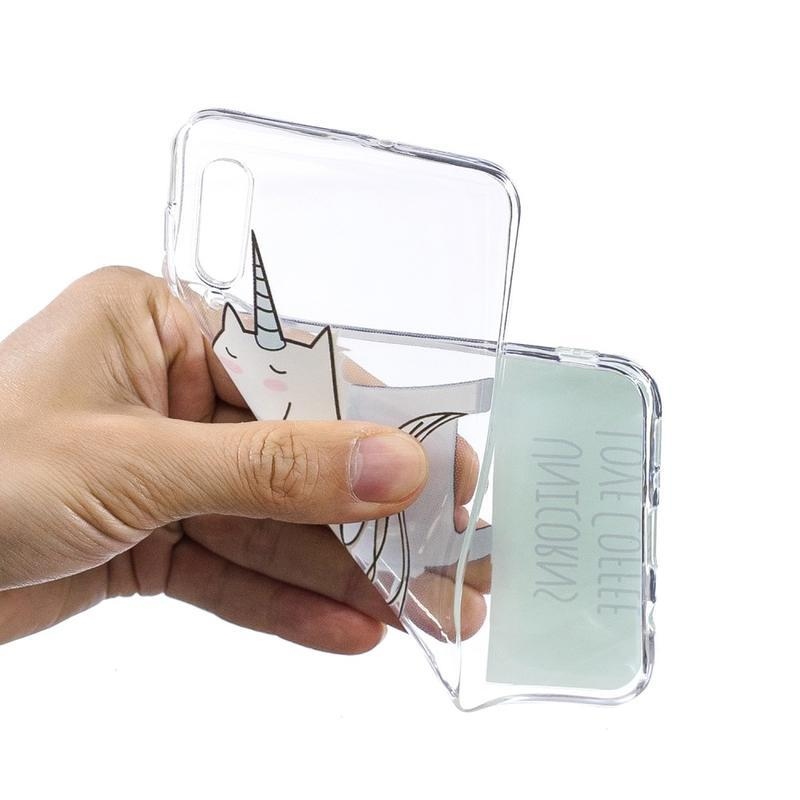 Patte zselés tok Samsung Galaxy A50 / A30s készülékhez - egyszarvú kávéval