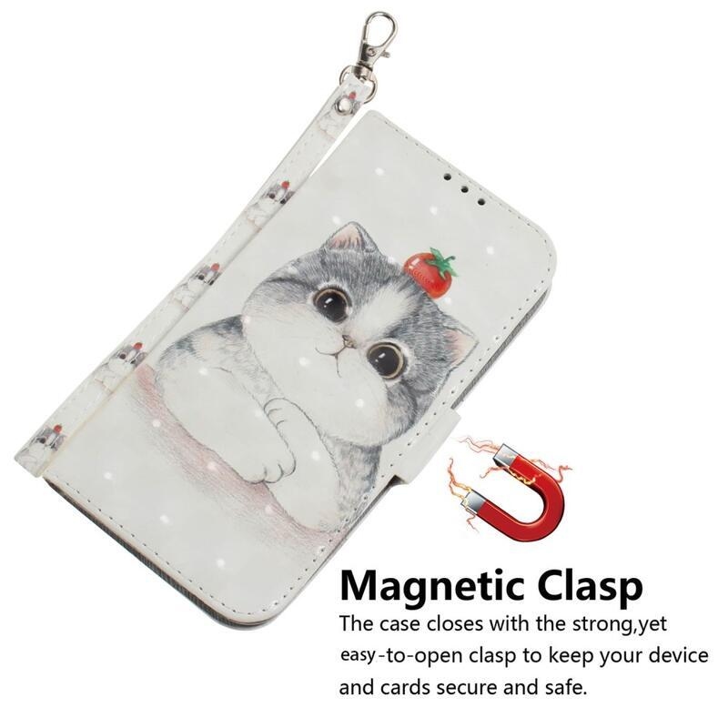 Patte könyvtáska Nokia C32-hez - aranyos cica