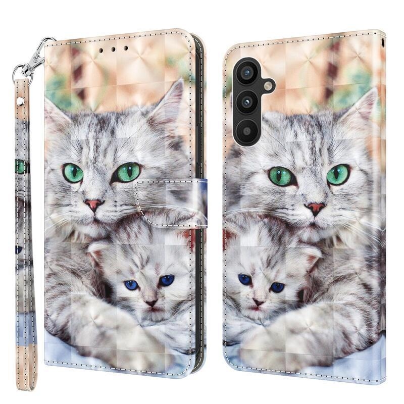 Patte könyv tok Samsung Galaxy A34 5G - macskákhoz
