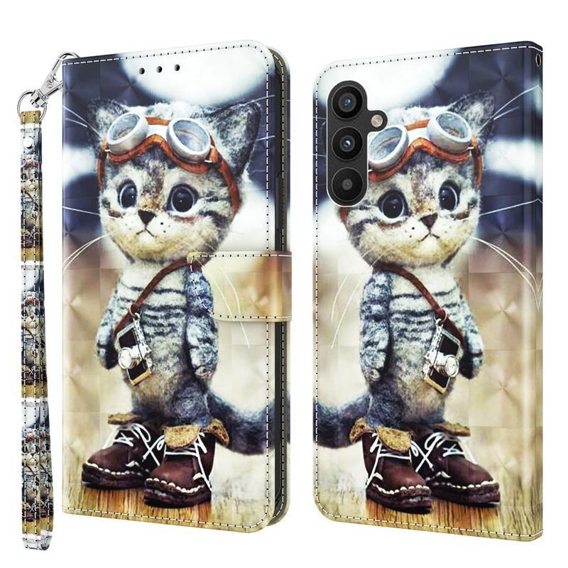 Patte könyv tok Samsung Galaxy A34 5G - cica cipőben