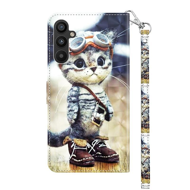 Patte könyv tok Samsung Galaxy A34 5G - cica cipőben