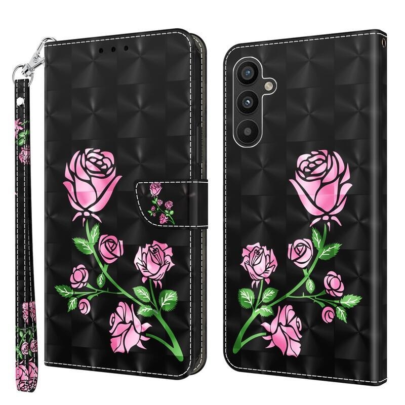 Patte könyv tok Samsung Galaxy A34 5G-hez - rózsaszínű