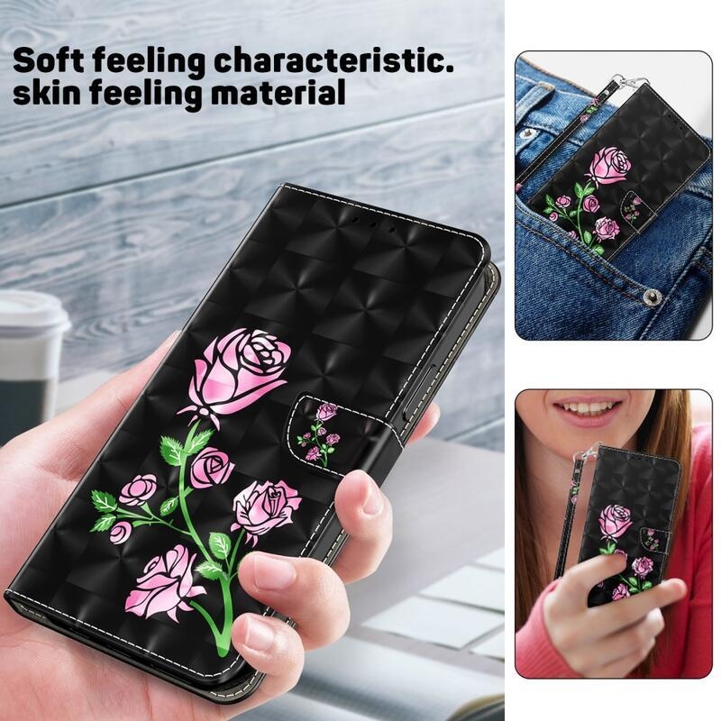 Patte könyv tok Samsung Galaxy A34 5G-hez - rózsaszínű