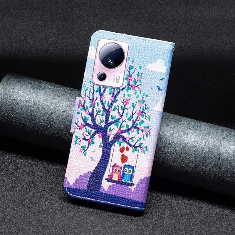 Patte könyv tok a Xiaomi 13 Lite-hoz - baglyok a fán