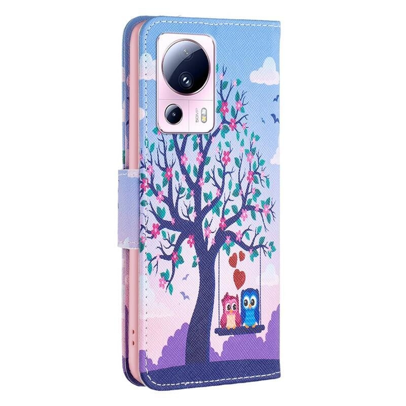 Patte könyv tok a Xiaomi 13 Lite-hoz - baglyok a fán