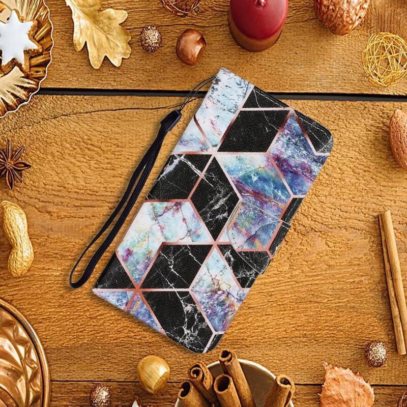 Patte pénztárca tok Samsung Galaxy A22 4G - geometriai formák