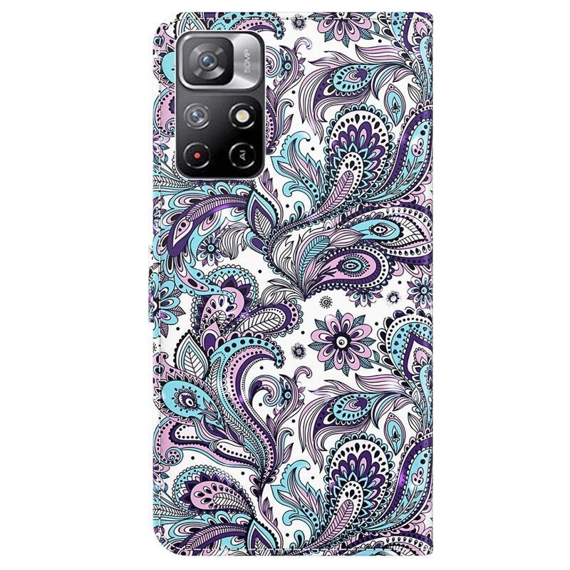 Nyomtatott pénztárca tok Xiaomi Poco M4 Pro 5G/Redmi Note 11S 5G - kasmír minta