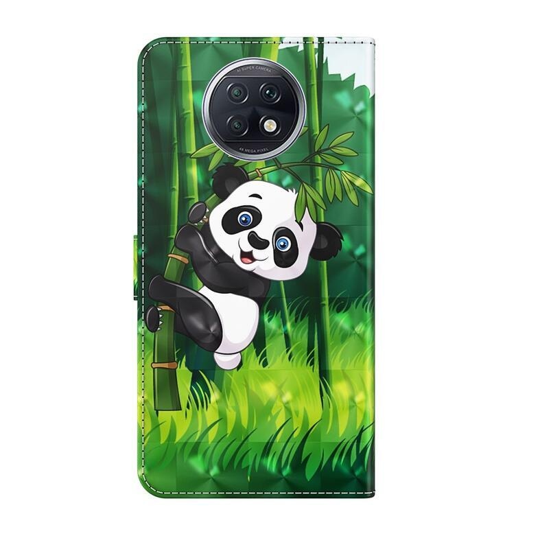 Nyomtatott pénztárca tok Xiaomi Redmi Note 9T 5G - panda a bambuszon