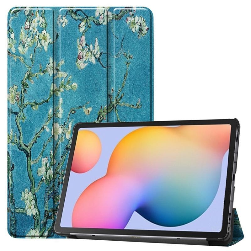 Patte pozicionálható táblagép tok Samsung Galaxy Tab S6 Lite 10.4 - szilvavirágok