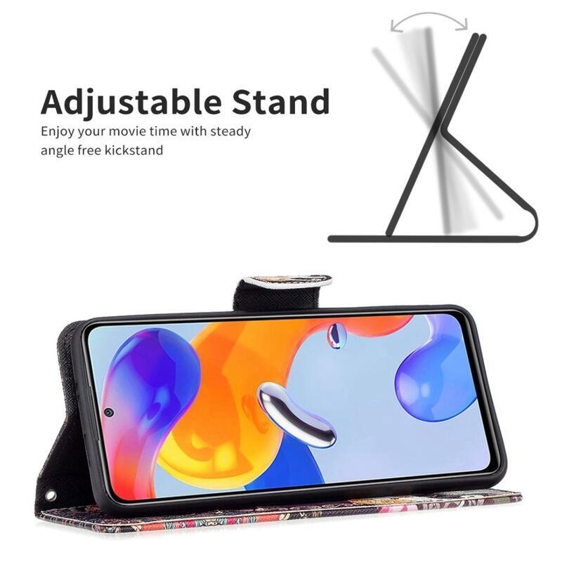 Patte PU bőr pénztárca tok Xiaomi Poco M4 Pro 4G - elefánt