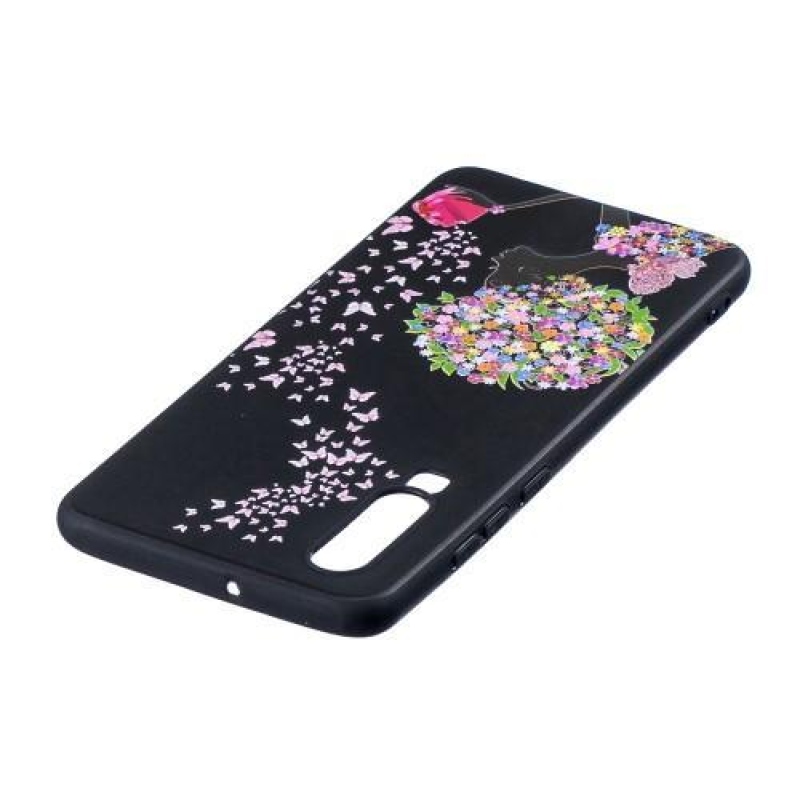 Patte szilikon borítás Huawei P30-hoz - virágok és pillangók
