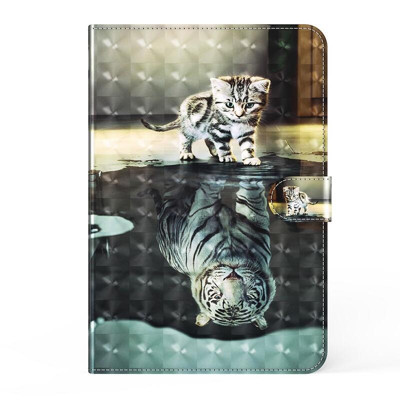 Patte záró tok a Lenovo Tab P11 Pro-hoz - macska és tigris tükörkép