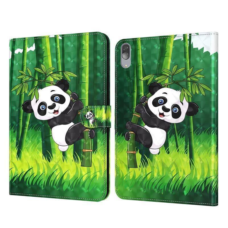 Patte záró tok a Lenovo Tab P11 Pro-hoz - panda a bambuszon